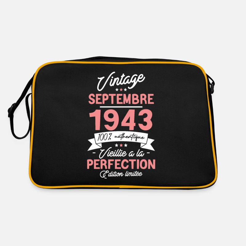 Cadeau Anniversaire septembre 1943 80 ans Sac Retro