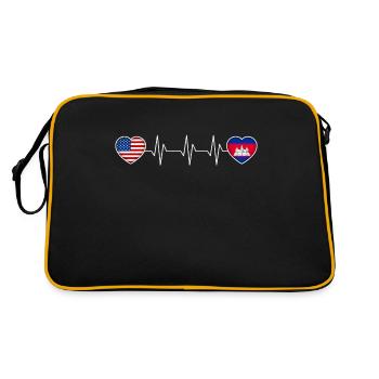 Cambodge - Sac Retro - noir/or - Dos