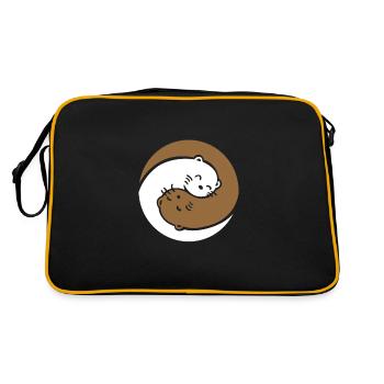 Loutre de mer Loutre Cadeau de loutre - Sac Retro - noir/or - Dos