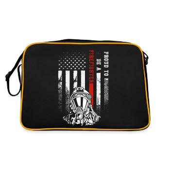 Proud To Be A Firefighter Outfit Feuerwehrmann - Retro Bag - black/gold - Back