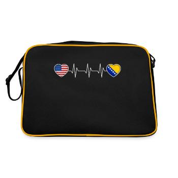 Bosnie et Herzégovine - Sac Retro - noir/or - Dos