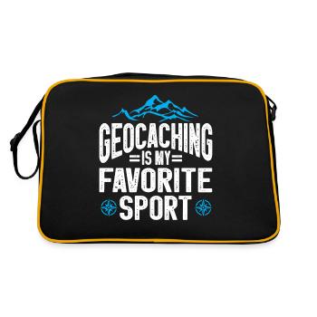 Cadeau Geocaching Geocacher Geocache - Sac Retro - noir/or - Dos