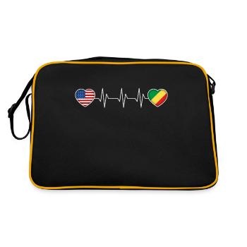 République du Congo - Sac Retro - noir/or - Dos