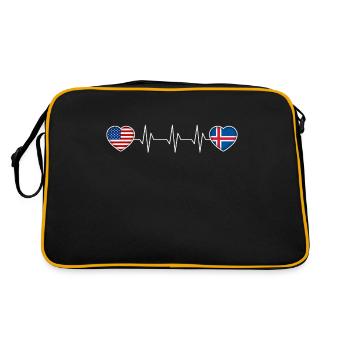 Islande - Sac Retro - noir/or - Dos