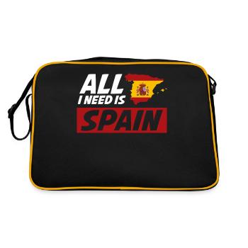 Espagne Vacances Espagnol - Sac Retro - noir/or - Dos