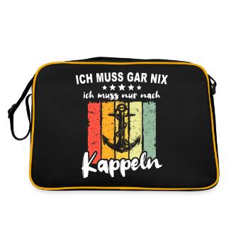 Kappeln Kappelner - Retro Tasche - Schwarz/Gold - Hinten
