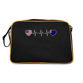 Nouvelle Zélande - Sac Retro - noir/or - Dos