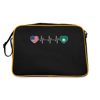 Macau - Retro Tasche - Schwarz/Gold - Hinten