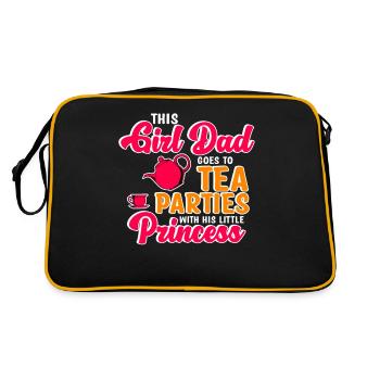 Girl Dad - This Girl Dad Goes To Tea Parties - Retro Bag - black/gold - Back