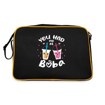 Bubble Tea - Retro Tasche - Schwarz/Gold - Hinten