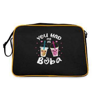 Bubble Tea Boba Tea Kawaii Cadeau - Sac Retro - noir/or - Dos