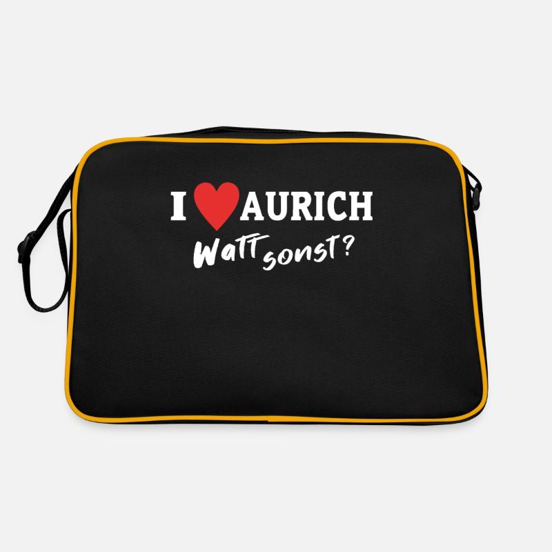 Ich Liebe Aurich Retro Tasche