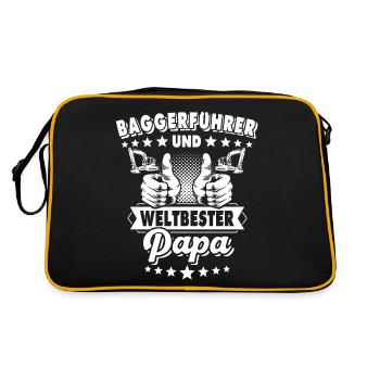 Zinnowitz Ebike Zinnowitzer Ebiker - Retro Tasche - Schwarz/Gold - Hinten