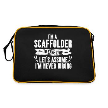 Échafaudage Cadeau Artisan Travail Échafaudage - Sac Retro - noir/or - Dos