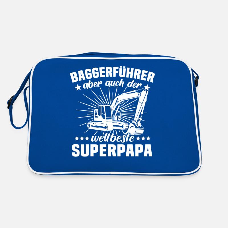 Baggerfuehrer Papa Baggerfahrer Vatertag Retro Tasche