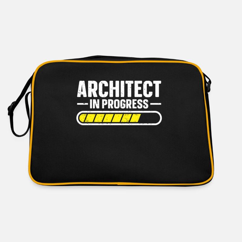 Cadeau d’architecte, amoureux de l’architecture - Sac Retro - noir/or