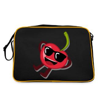 Cherry with sunglasses Cherries - Retro Bag - black/gold - Back