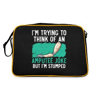 J’essaie d’inventer une blague pour amputés - Sac Retro - noir/or - Dos