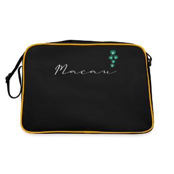 Macau - Retro Tasche - Schwarz/Gold - Hinten