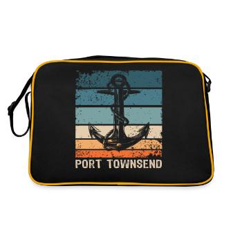 Port Townsend, Washington - Retro Bag - black/gold - Back