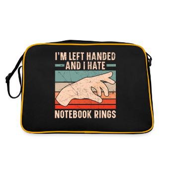 I'm left-handed and I hate notebook rings - Retro Bag - black/gold - Back