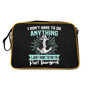Port Townsend, Washington - Retro Bag - black/gold - Back