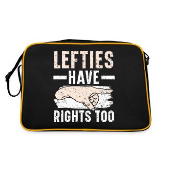 Les gauchers ont aussi des gauchers drôles - Sac Retro - noir/or - Dos