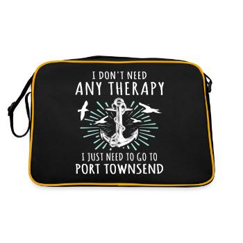 Port Townsend, Washington - Retro Bag - black/gold - Back