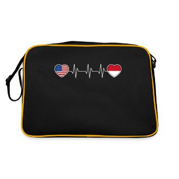 Monaco - Retro Bag - black/gold - Back