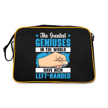The greatest geniuses in the world are left-handed - Retro Bag - black/gold - Back