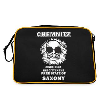 CHEMNITZ LA VILLE DANS L’ÉTAT LIBRE DE SAXE - Sac Retro - noir/or - Dos