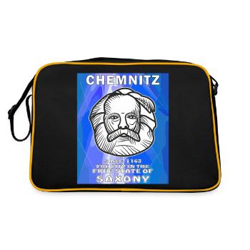 CHEMNITZ THE CITY IN THE FREE STATE OF SAXONY - Retro Bag - black/gold - Back