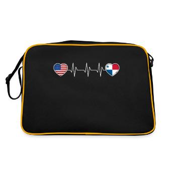 Panama - Retro Tasche - Schwarz/Gold - Hinten