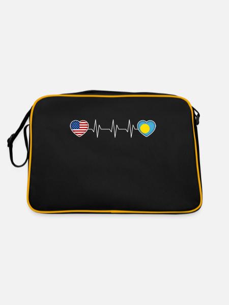 Palau - Retro Tasche - Schwarz/Gold - Hinten