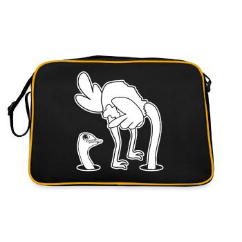 Autruche - Sac Retro - noir/or - Dos