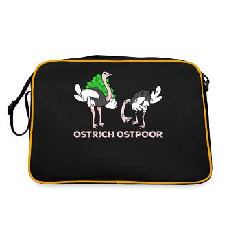 Autruche et autpoor - Sac Retro - noir/or - Dos