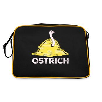 Autruche riche - Sac Retro - noir/or - Dos