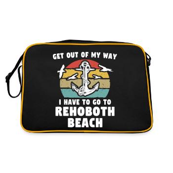 Plage de Rehoboth Delaware - Sac Retro - noir/or - Dos