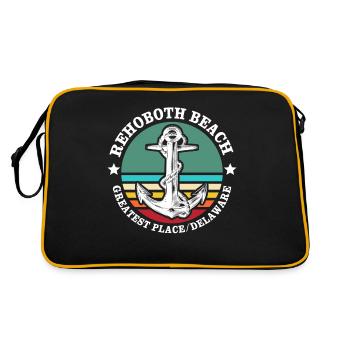 Plage de Rehoboth Delaware - Sac Retro - noir/or - Dos