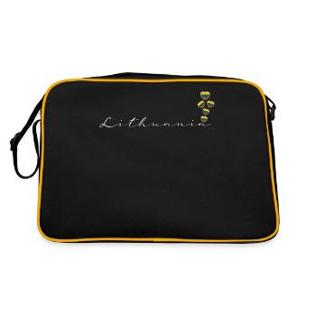 Lithuania - Retro Bag - black/gold - Back