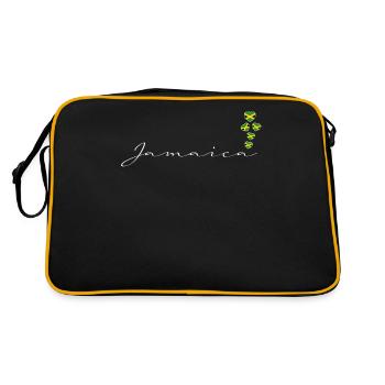 Jamaika - Retro Tasche - Schwarz/Gold - Hinten