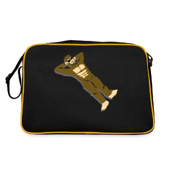 Bigfoot is located on the beach - Retro Bag - black/gold - Back