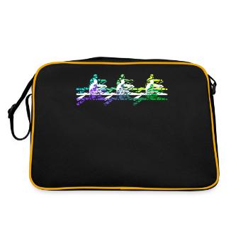 rowing, canoeing, rowing boat, rowing, rowing - Retro Bag - black/gold - Back