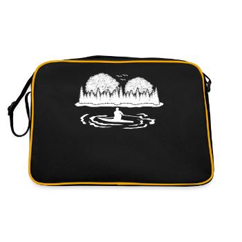 rowing, rowing, canoeing, rowing boat, rowing - Retro Bag - black/gold - Back
