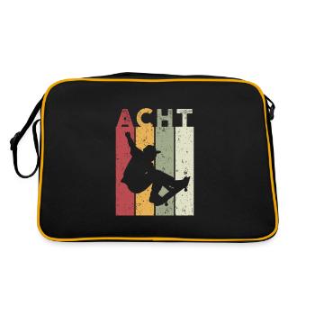 Acht - Retro Tasche - Schwarz/Gold - Hinten