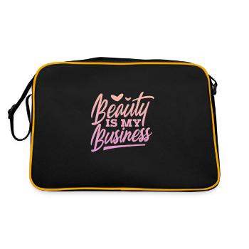 Beautician Cosmetics Makeup Gift - Retro Bag - black/gold - Back