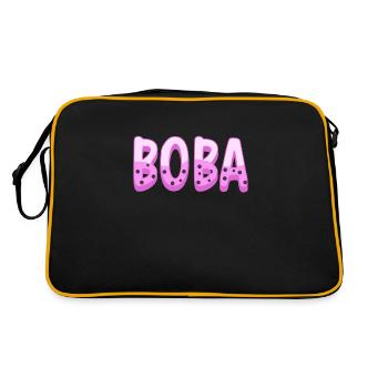 Bubble Tea - Retro Tasche - Schwarz/Gold - Hinten