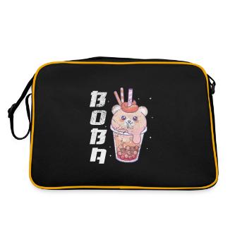 Bubble Tea Boba Tea Kawaii Cadeau - Sac Retro - noir/or - Dos