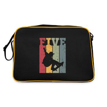 Five - Retro Tasche - Schwarz/Gold - Hinten