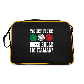 Bocce Bocce Ball Bouler Boulen Cadeau - Sac Retro - noir/or - Dos
